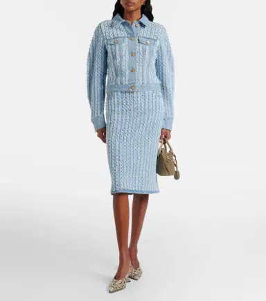 Nina Ricci Striped denim jacket | Thumbnail 2 Nina Ricci Striped denim jacket | Thumbnail 2