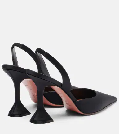 Amina Muaddi Holli 95 satin slingback pumps | Thumbnail 3 Amina Muaddi Holli 95 satin slingback pumps | Thumbnail 3