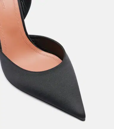 Amina Muaddi Holli 95 satin slingback pumps | Thumbnail 4 Amina Muaddi Holli 95 satin slingback pumps | Thumbnail 4