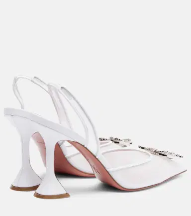 Amina Muaddi Begum 95 mesh slingback pumps | Thumbnail 2 Amina Muaddi Begum 95 mesh slingback pumps | Thumbnail 2