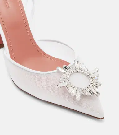 Amina Muaddi Begum 95 mesh slingback pumps | Thumbnail 3 Amina Muaddi Begum 95 mesh slingback pumps | Thumbnail 3