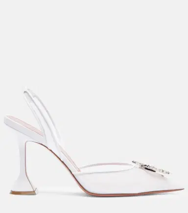 Amina Muaddi Begum 95 mesh slingback pumps | Thumbnail 4 Amina Muaddi Begum 95 mesh slingback pumps | Thumbnail 4