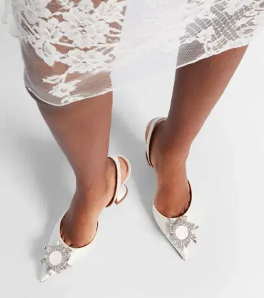 Amina Muaddi Begum 70 satin slingback pumps | Thumbnail 6 Amina Muaddi Begum 70 satin slingback pumps | Thumbnail 6