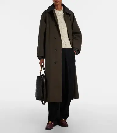 Bottega Veneta Intrecciato cotton-blend trench coat | Thumbnail 2 Bottega Veneta Intrecciato cotton-blend trench coat | Thumbnail 2