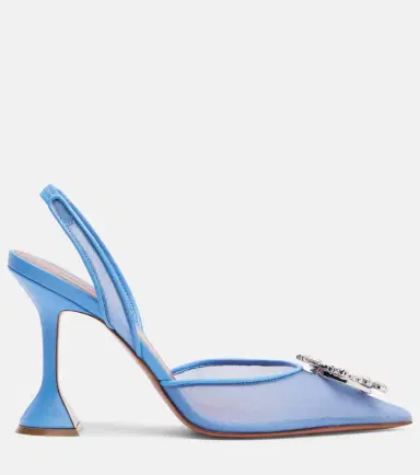 Amina Muaddi Begum embellished mesh slingback pumps | Thumbnail 2 Amina Muaddi Begum embellished mesh slingback pumps | Thumbnail 2