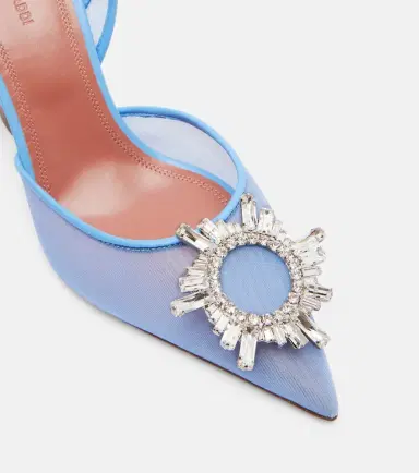 Amina Muaddi Begum embellished mesh slingback pumps | Thumbnail 3 Amina Muaddi Begum embellished mesh slingback pumps | Thumbnail 3