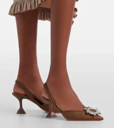 Amina Muaddi Begum embellished mesh slingback pumps | Thumbnail 6 Amina Muaddi Begum embellished mesh slingback pumps | Thumbnail 6