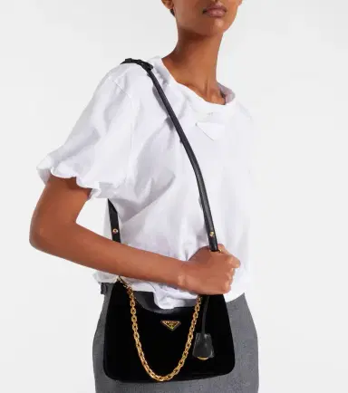 Prada Re-Edition Mini velvet shoulder bag | Thumbnail 5 Prada Re-Edition Mini velvet shoulder bag | Thumbnail 5