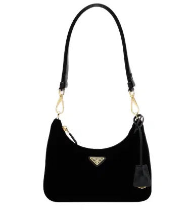 Prada Re-Edition Mini velvet shoulder bag | Thumbnail 1 Prada Re-Edition Mini velvet shoulder bag | Thumbnail 1