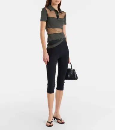 Coperni Paneled cotton-blend crop top | Thumbnail 3 Coperni Paneled cotton-blend crop top | Thumbnail 3