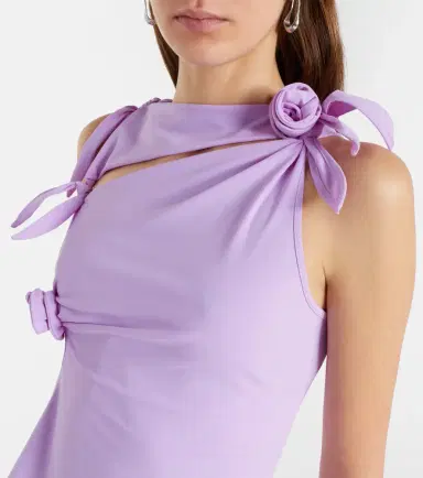Coperni Floral-appliqué gathered jersey top | Thumbnail 3 Coperni Floral-appliqué gathered jersey top | Thumbnail 3