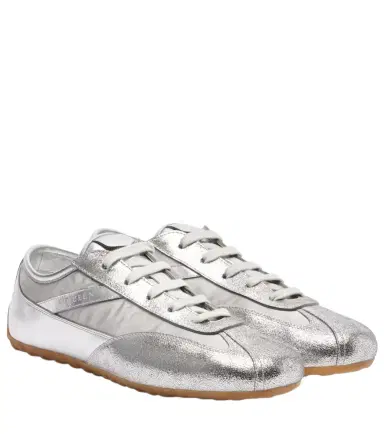 Alexander McQueen Boxe metallic leather sneakers | Thumbnail 1 Alexander McQueen Boxe metallic leather sneakers | Thumbnail 1