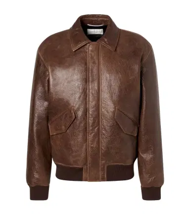 Saint Laurent Leather bomber jacket | Thumbnail 1 Saint Laurent Leather bomber jacket | Thumbnail 1