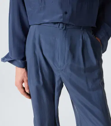 Saint Laurent Silk habotai tapered pants | Thumbnail 2 Saint Laurent Silk habotai tapered pants | Thumbnail 2