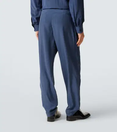 Saint Laurent Silk habotai tapered pants | Thumbnail 3 Saint Laurent Silk habotai tapered pants | Thumbnail 3