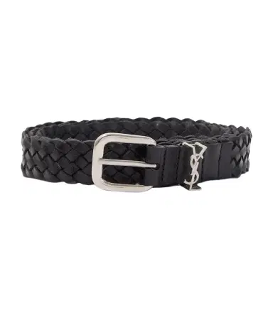 Saint Laurent Cassandre woven leather belt | Thumbnail 1 Saint Laurent Cassandre woven leather belt | Thumbnail 1