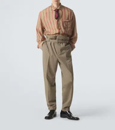 Saint Laurent Belted wool gabardine tapered pants | Thumbnail 4 Saint Laurent Belted wool gabardine tapered pants | Thumbnail 4