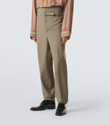 Saint Laurent Belted wool gabardine tapered pants | Thumbnail 5 Saint Laurent Belted wool gabardine tapered pants | Thumbnail 5