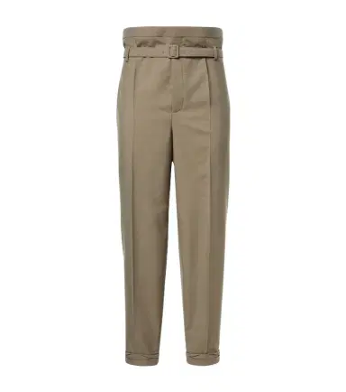 Saint Laurent Belted wool gabardine tapered pants | Thumbnail 1 Saint Laurent Belted wool gabardine tapered pants | Thumbnail 1