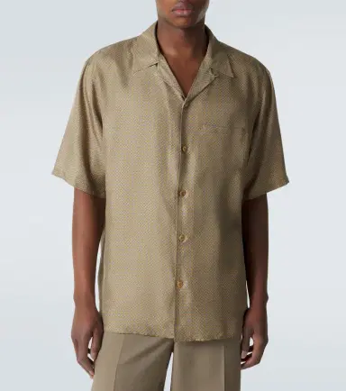 Saint Laurent Printed silk satin bowling shirt | Thumbnail 2 Saint Laurent Printed silk satin bowling shirt | Thumbnail 2