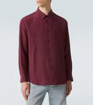 Saint Laurent Cassandre silk crêpe de chine shirt | Thumbnail 2 Saint Laurent Cassandre silk crêpe de chine shirt | Thumbnail 2