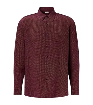 Saint Laurent Cassandre silk crêpe de chine shirt | Thumbnail 1 Saint Laurent Cassandre silk crêpe de chine shirt | Thumbnail 1