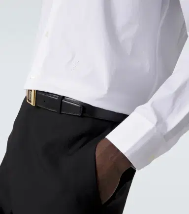 Saint Laurent Cassandre cotton-blend poplin shirt | Thumbnail 2 Saint Laurent Cassandre cotton-blend poplin shirt | Thumbnail 2