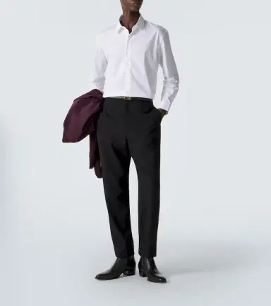 Saint Laurent Cassandre cotton-blend poplin shirt | Thumbnail 4 Saint Laurent Cassandre cotton-blend poplin shirt | Thumbnail 4