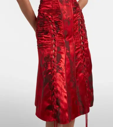 McQueen Lace-up ruched midi dress | Thumbnail 4 McQueen Lace-up ruched midi dress | Thumbnail 4