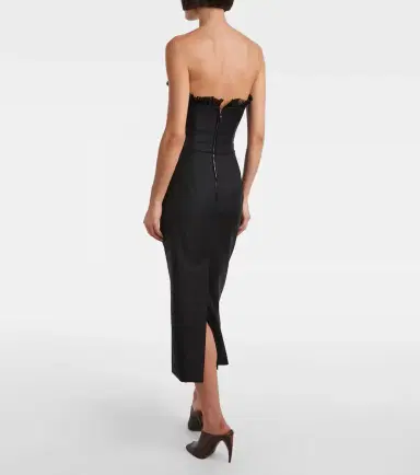 Alexander McQueen Ruffled wool gabardine cocktail dress | Thumbnail 2 Alexander McQueen Ruffled wool gabardine cocktail dress | Thumbnail 2