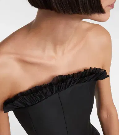 Alexander McQueen Ruffled wool gabardine cocktail dress | Thumbnail 3 Alexander McQueen Ruffled wool gabardine cocktail dress | Thumbnail 3