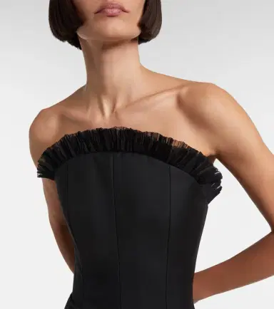 Alexander McQueen Ruffled wool gabardine cocktail dress | Thumbnail 5 Alexander McQueen Ruffled wool gabardine cocktail dress | Thumbnail 5