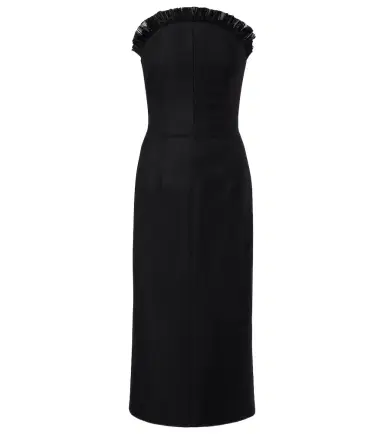 Alexander McQueen Ruffled wool gabardine cocktail dress | Thumbnail 1 Alexander McQueen Ruffled wool gabardine cocktail dress | Thumbnail 1
