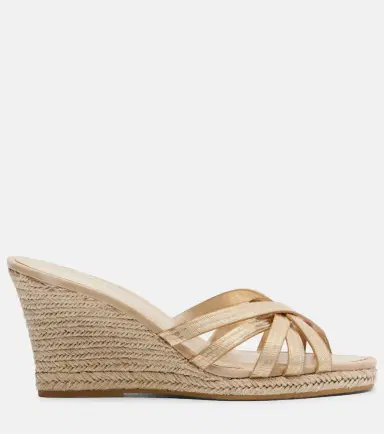 Veronica Beard Metallic leather espadrille wedges | Thumbnail 4 Veronica Beard Metallic leather espadrille wedges | Thumbnail 4