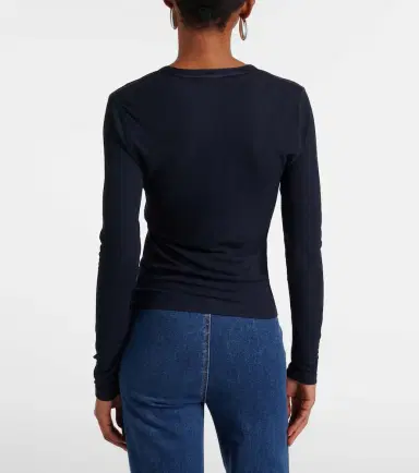 Veronica Beard Drexler ribbed-knit Henley shirt | Thumbnail 3 Veronica Beard Drexler ribbed-knit Henley shirt | Thumbnail 3