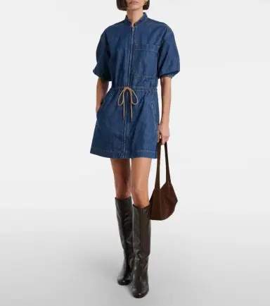 Veronica Beard Akerman denim minidress | Thumbnail 2 Veronica Beard Akerman denim minidress | Thumbnail 2