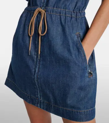 Veronica Beard Akerman denim minidress | Thumbnail 3 Veronica Beard Akerman denim minidress | Thumbnail 3