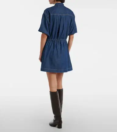 Veronica Beard Akerman denim minidress | Thumbnail 4 Veronica Beard Akerman denim minidress | Thumbnail 4