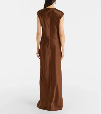 Veronica Beard Nelzy silk-blend satin maxi dress | Thumbnail 4 Veronica Beard Nelzy silk-blend satin maxi dress | Thumbnail 4
