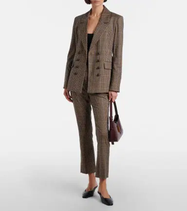 Veronica Beard Arte checked slim pants | Thumbnail 2 Veronica Beard Arte checked slim pants | Thumbnail 2