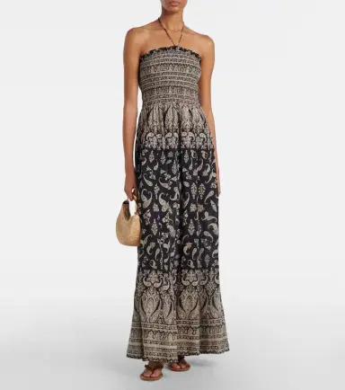 Veronica Beard Ayanna paisley shirred maxi dress | Thumbnail 2 Veronica Beard Ayanna paisley shirred maxi dress | Thumbnail 2