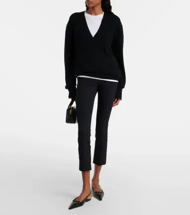 Veronica Beard Scuba cropped slim pants | Thumbnail 2 Veronica Beard Scuba cropped slim pants | Thumbnail 2