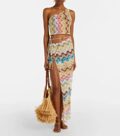 Missoni Zigzag one-shoulder crop top | Thumbnail 4 Missoni Zigzag one-shoulder crop top | Thumbnail 4