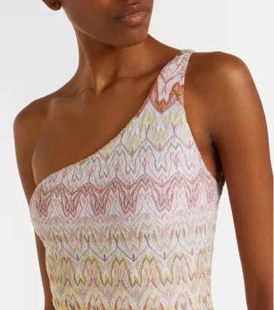 Missoni Zigzag one-shoulder lamé swimsuit | Thumbnail 3 Missoni Zigzag one-shoulder lamé swimsuit | Thumbnail 3