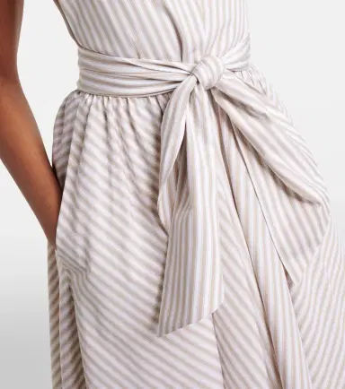 Patou Striped halterneck cotton midi dress | Thumbnail 3 Patou Striped halterneck cotton midi dress | Thumbnail 3