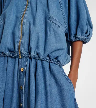 Patou Tie-neck denim jacket | Thumbnail 4 Patou Tie-neck denim jacket | Thumbnail 4