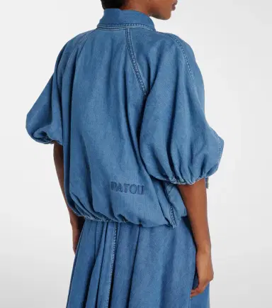 Patou Tie-neck denim jacket | Thumbnail 5 Patou Tie-neck denim jacket | Thumbnail 5