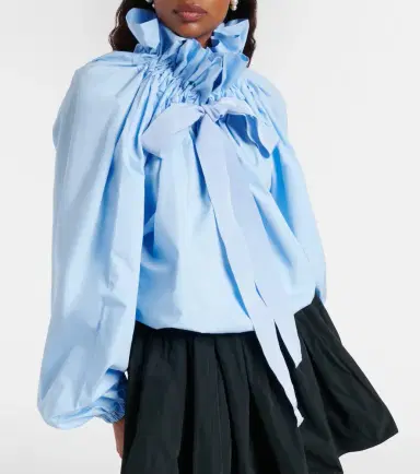 Patou Tie-neck cotton blouse | Thumbnail 2 Patou Tie-neck cotton blouse | Thumbnail 2