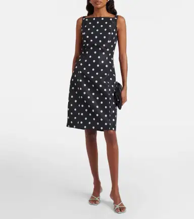 Patou Polka-dot faille minidress | Thumbnail 4 Patou Polka-dot faille minidress | Thumbnail 4