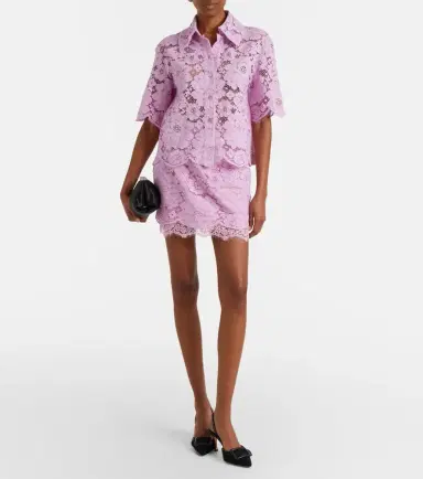 Patou Cotton-blend lace miniskirt | Thumbnail 4 Patou Cotton-blend lace miniskirt | Thumbnail 4